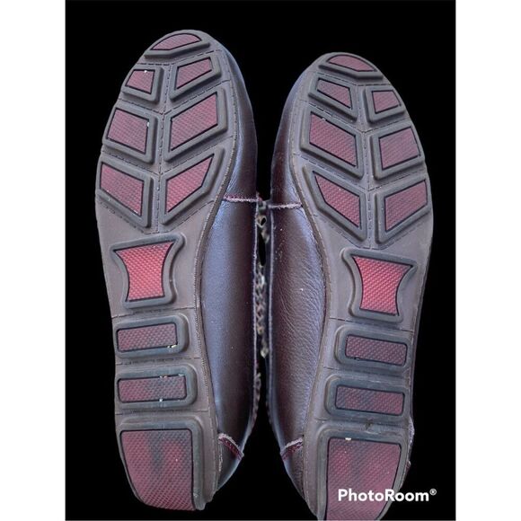 White Mountain Supple Leather Moccasin Flats Size 9 Brown - Picture 8 of 8